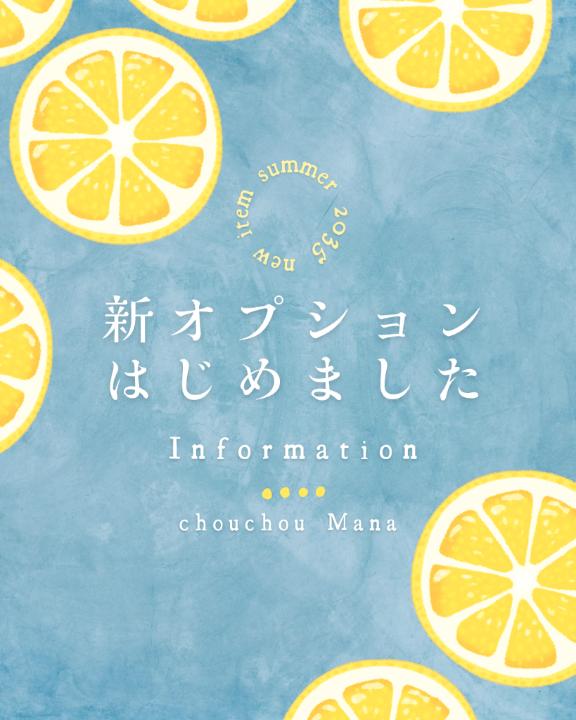 🌻新オプションはじめました🌻