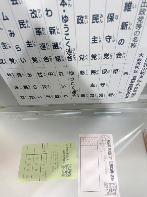 選挙行ってきました