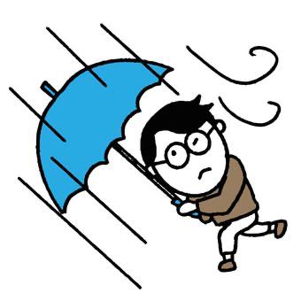 雨にも負けず風にも負けず🤣