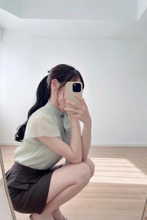 ポニーテール姿