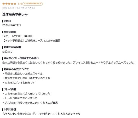 【お礼写メ日記】
