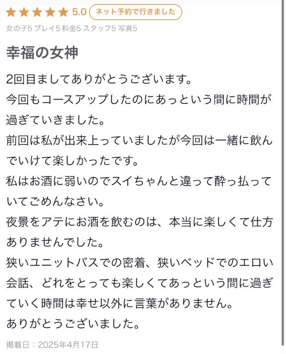 【お礼写メ日記】