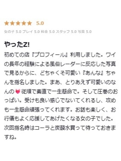 プロフィール大阪 안마(데리버리) ANNA