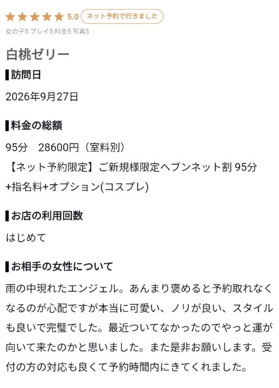 【お礼写メ日記】