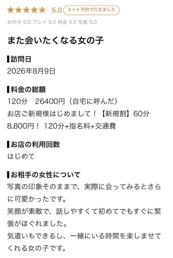 【お礼写メ日記】