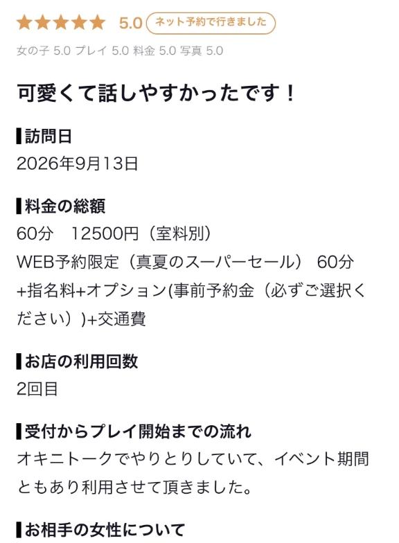 【お礼写メ日記】