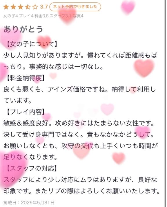 【お礼写メ日記】
