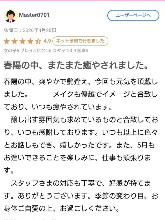 【お礼写メ日記】