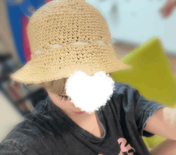 編み物日記🧶麦わら帽子👒 ́-