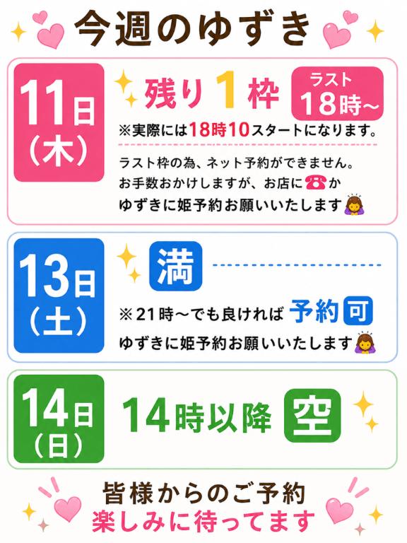 🫧11日(木)のゆずき🫧