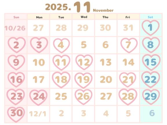 11月も(*´ω｀人)