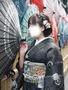 ホームにて