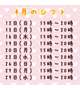 4月のシフト