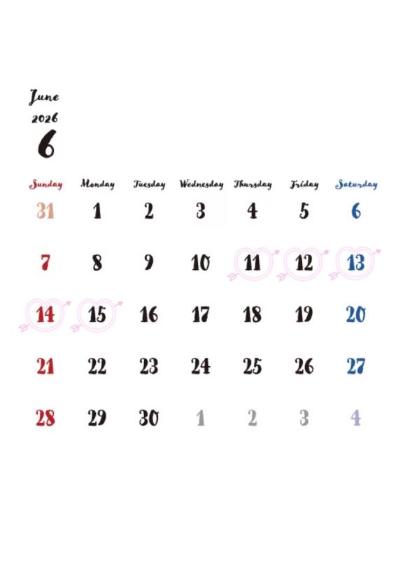 6月会える日️📝