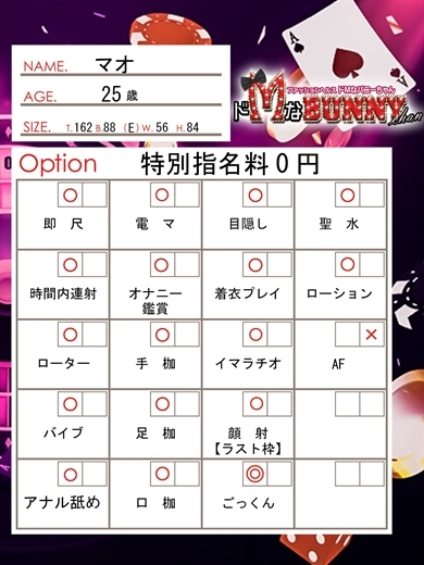 ドMなバニーちゃん名古屋中村店 erotic massage service parlor MAO
