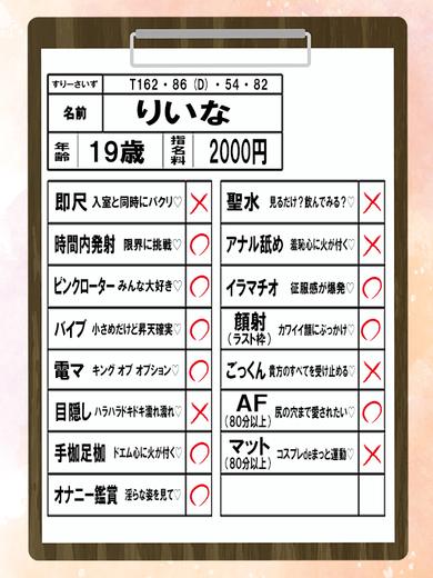 カノジョ感　逆セーラー服しか勝たん　錦店 패션헬스 서비스 업소 RIINA