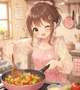 晩御飯🍴♡﻿でも後ろから……。