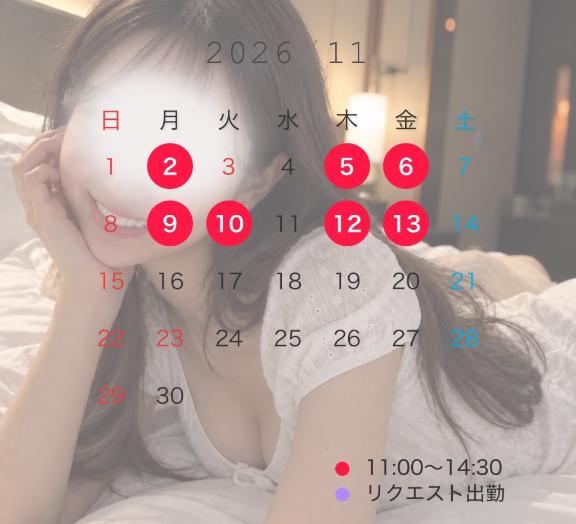 【11月前半出勤予定日♡】