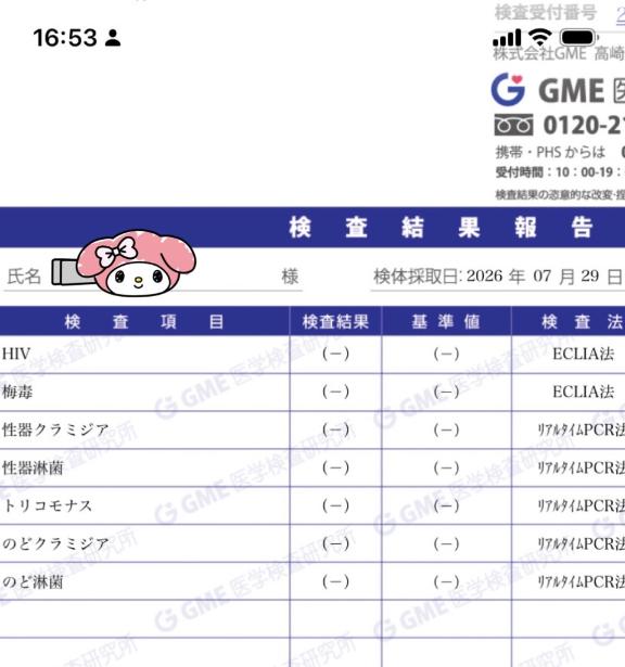 検査結果