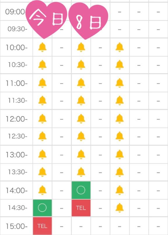 14:30〜1枠🈳